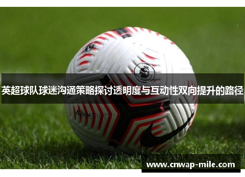 英超球队球迷沟通策略探讨透明度与互动性双向提升的路径