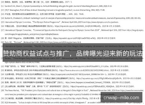 赞助商权益试点与推广,品牌曝光迎来新的玩法 赞助商权益试点与推广,品牌曝光迎来新的玩法